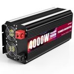 LVYUAN 4000W Power Inverter DC 24V to 240V AC Truck Power Converter 8000W Peak with LCD Display, Remote Control and 4.2A Dual USB Ports