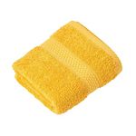 HOMESCAPES Ochre Yellow Turkish Cotton Hand Towel Super Soft Thick & Absorbent 500 GSM Towel Heavy Weight for everyday Luxury