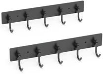 Ant Mag Magnet Hooks for Keys Magnetic Strip for Fridge with Non Surface Damage Perfect for Hanging Utensils Grills Towels Hats & Light Accessories 5 Hooks/Pack, 2 Pack