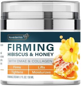 NUVADERMIS Hibiscus and Honey Firming Cream - Skin Tightening Cream - Reduces Fine Lines - Lifts and Moisturizes Skin with Natural Collagen and DMAE - Made in USA, 1.7 oz Jar