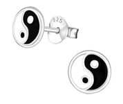 Yin Yang Studs 7 mm - 925 Sterling Silver yin Yang Ear studs Earrings