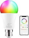 iLC Colour Changing LED Light Bulb B22 10W RGBW Controlled by APP, Sync to Music, Dimmable Multi-Color 60 Watt Equivalent