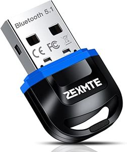 Bluetooth Adapter for PC 5.1 - ZEXMTE USB Bluetooth Dongle 5.1 EDR, Bluetooth Adapter for PC Windows 11/10/8/7-Bluetooth USB Adapter for Computer/Laptop