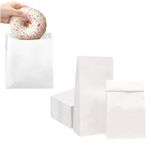 RANUR Butter or Parchment Paper Bags for Food || Snack Bags || Sandwich Bags || Pastry Bags || Glassine Bags || Wax Cookie Bags || Size 13 cm X 28cm X 8 cm, L X H X W White Colour Pack of 100