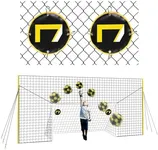 Open Goaaal Soccer Goal Net & Soccer Backstop Net with Rebounder - Soccer Nets for Backyard All in One & Practice Targets - Soccer Goals for Backyard - Junior Size (2 Pack)