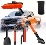 DMJN [2025 Upgrade Extendable Car Windshield Ice Scraper and Snow Brush [3-in-1] Clear Snow, Ice and Frost, 42''Adjustable Length with 360° Rotating Brush Head, Suitable for All Cars.