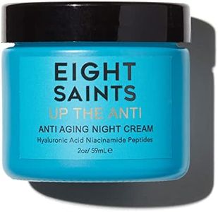 Eight Saints Skin Care Up the Anti Night Cream Face Moisturizer to Reduce Fine Lines and Wrinkles, Natural and Organic Anti Aging Cream For Face & Neck with Niacinamide and Hyaluronic Acid, 2 Ounces