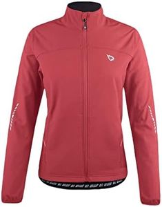 BALEAF Women's Cycling Jacket Windproof Thermal Winter Running Cold Weather Gear Waterproof Softshell Warm Rose Red Size L