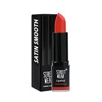 STREET WEAR Satin Smooth Lipstick -TANGERINE TOUCH (Orange) - 4.2 gms - Longwear Creme Lipstick, Moisturizing, Creamy Formuation, 100% Color payoff, Enriched with Aloe vera, Vitamin E and Shea Butter