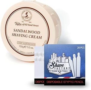Taylor of old Bond Street crema da rasatura Sandalwood e 20 Fiammiferi emostatici