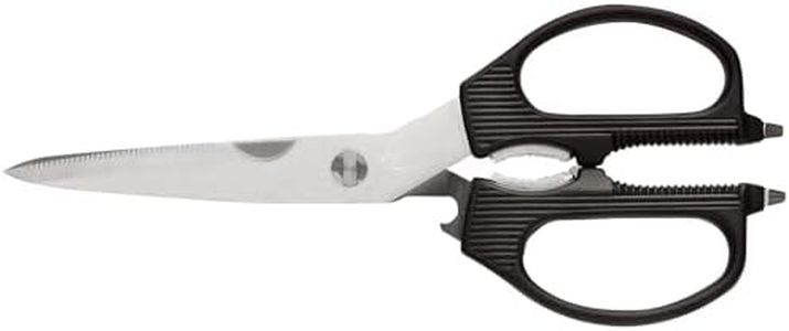 Shun Cutlery Multi-Purpose Shears, Stainless Steel Cooking Scissors, Blades Separate for Easy Cleaning, Comfortable, Non-Slip Handle, Kitchen Shears Heavy Duty,Black