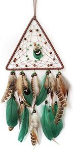 SOYUZU Dream Catchers Green Dream Catcher for Bedroom Wall Hanging Adult Small Dream Catcher for Boys Room Decor Craft Gift Hanging Ornament for Kids Friend