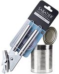 Sabatier Professional Stainless Steel Can Opener - Comfortable Turning Mechanism. Cuts Inside Rim of Tin. Strong Handles. Dishwasher Safe. Guaranteed for 25 Years.