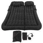 Dioche Back Seat Mattress Airbed, Adjustable Car Inflatable Car Back Seat Mattress with A Storage Bag for Home Outdoor Camping (black)