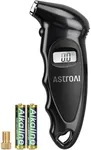 AstroAI Digital Tire Pressure Gauge with Replaceable AAA Batteries, 150 PSI 4 Settings Stocking Stuffers for Car Truck Bicycle Backlit LCD Non-Slip Grip Car Accessories, Black