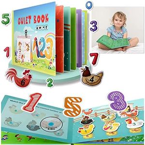 HIQE-FL Quiet Book,Tablero Montessori,Rompecabezas A Juego Libro Ocupado para Niños Niños En Edad Preescolar,Paste Book Juego,Juguetes niños Ocupado (C)