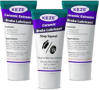 Keze Brake Caliper Grease Ceramic Brake Lubricant Automotive Resistant to Moisture, Corrosion Contaminants Silences Brake Noise Anti Seize Lubricant Compound for Caliper Assembly, 1 Oz-3 Pack