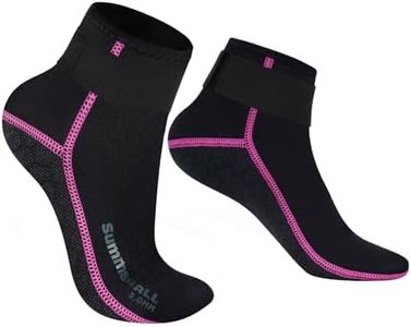 Summshall Neoprene Wetsuit Socks - Anti-Slip Diving Socks for Men & Women - 3mm Thickness - Keep Warm in Water Sports - Swimming, Snorkeling, Surfing, Sailing