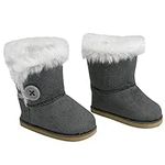 Sophia's Gray Suede Winter Boots wi