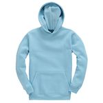 D&H CLOTHING UK Kids Children Pullover Hoodie Hooded Sweatshirt Boys Girls Unisex (9-11, Powder Blue)