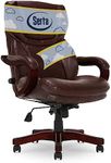 Serta Bonded Leather Big & Tall Executive Chair Brown