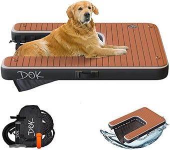 DOK Dog-DOK Inflatable Dock Platform: Safe & Easy Water Access for Dogs Up to 230 lbs; Floating Non-Slip EVA Foam with Dog Boat Ramp for Pool, Dock, & Lake | Military Grade & High Visibility