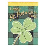 Dicksons Magnolia Garden Happy St. Patrick's Day Shamrock Green 18 x 13 Polyester Outdoor Garden Flag