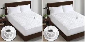 Serta Heated Mattress Pad Twin Size - Electric Mattress Pad, 10 Heat Setting Controller, Auto Shut Off Timer, Deep Elastic Pocket, Up to 17" Mattress, ETL Certified, Machine Wash, Twin, White