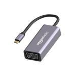 Amazon Basics USB Type-C to VGA Adapter, 1080P@60 Hz for PCs,Laptops, Tablets, and Mobile Phones