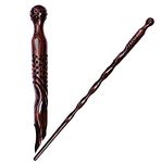 Handicraftviet - Hand Carved Wooden Magic Wand, Magic Wands for Wizards/Collectible Cosplay, Magical Gift for Halloween, Christmas and Birthday Party 15 inch (S6)