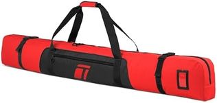 Tonesport Ski Bag for Air Travel - Padded Ski Bag - Waterproof and Fully Padded Snow Ski Bag for Flying - Up to 175 CM Skis