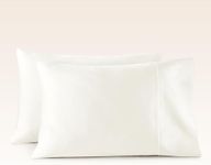 Whisper Organics 100% Organic Cotton Pillow Case Set, 500 Thread Count - GOTS Certified (King, Natural)