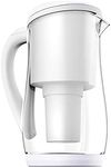 Gentoo Glass (White) Alkaline Water Filter Jug 1.5L with 1 x Gentoo Filter Cartridge