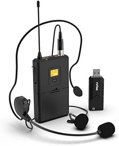 Wireless Microphones for Computer,FIFINE USB Wireless Microphone System for PC & Mac,Headset UHF Wireless System with USB Receiver,Transmitter,Headset and Clip Lavalier Lapel Mic.(K031B)