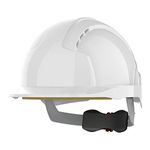 JSP EVOLite Lightweight ABS Safety Helmet Wheel Ratchet White Vented (AJB170-000-100), one size