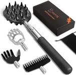 WOVTE Extendable Back Scratcher for Men Women with 4PCS Detachable Scratching Heads, Stocking Stuffers for Adults Men, Fathers Day Mothers Day Birthday Christmas Gifts for Men Husband Dad