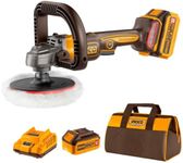 INGCO Cordless Car Polisher 180mm M14 Brushless 3IN1 Polisher Buffer and Sander with 4.0Ah Battery and Charger for Car Detailing Polish Buffing Sanding DIY APLI20181