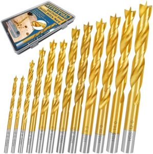 12Pcs Metric Brad Point Wood Drill Bits Set 3/4/5/6/7/8/9/10/11/12mm