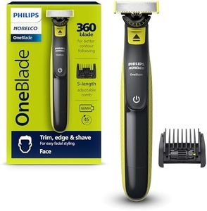 Philips Norelco OneBlade 360 Hybrid Face, Electric Beard Trimmer and Shaver, with 360 Blade Technology, 1x 360 Blade for Face, 5in1 Adjustable Comb, Model QP2724/90