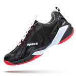 Apacs Performance 668 Non-Marking Professional Badminton Shoes | Ideal for Indoor Games (Badminton, Tennis, Volleyball, Squash) | Durable | Super Stable | Hi-Comfy Badminton Shoe Black (UK 5)