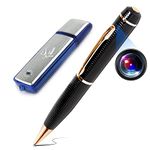 Spy Mission SPY Camera Combo HD Spy Pen Camera with 32gb supportable Memory Security Camera & HD Voice Recorder Pendrive with inbuilt 8gb Memory Rechargeable. While Recording no Light Flashes.