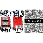 The Northwest Company Friends Fleece Throw Blanket - Friends TV Show How You Doin' & Pivot NYC Fleece Throw Blanket, Soft and Cozy Lightweight Plush Fabric Bed Cover and Room Décor - Size 45"x 60"