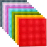 Strictly Briks Compatible with Lego Classic Stackable Baseplates, for Building Bricks, Bases for Tables, Mats, and More, 100% Compatible with All Major Brands, Vibrant Colors, 12 Pack, 10x10 Inches