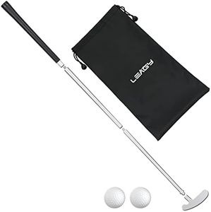 LEAGY 4-teiliger tragbarer Bester Golf-Putter für die rechte Hand oder Golf-Zwei-Wege-Putter für die Linke und rechte Hand, 2 Golfbälle isoliert auf weißem Hintergrund, 1-Pack-Golftasche