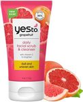 Yes To Grapefruit Daily Facial Scrub & Cleanser, Exfoliating & Restoring Cleanser That Enhances Skins Radiance, With Antioxidants, Lemon Balm Extract, & Vitamin C, Natural, Vegan & Cruelty Free, 4 Oz