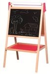 Lelin 2 in 1 Children's Drawing Board - Slated Chalk Board & Whiteboard with Paper Roll, Eraser & Pack of Chalks