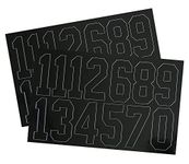 A&R Sports Number Decals, 2-Inch, Black