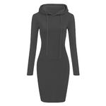 AMhomely Hoodies for Women UK Hooded Sweatshirt Dress Winter Long Hoodie Mini Dress Long Sleeve Hooded Pullover Tops Casual Loose Plus Size Tunic Blouse Baggy Jumpers Fleece Dresses