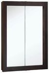 Design House Ventura Medicine 24" Durable Espresso Assembled Frame Bathroom Wall Cabinet w/Mirrored Doors, Wood, 24x30