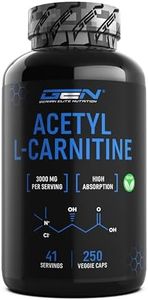 Acetil L-Carnitina 3000 con 250 cápsulas - 3000 mg por porción diaria - Premium: L-Carnitina en forma de acetilo - Altamente dosificada - Vegano